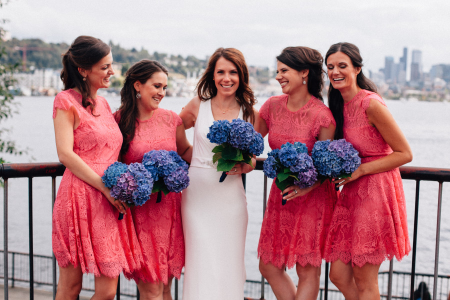 bridal party photos gas works park