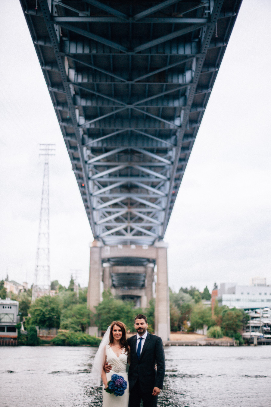 bridge wedding photos seattle