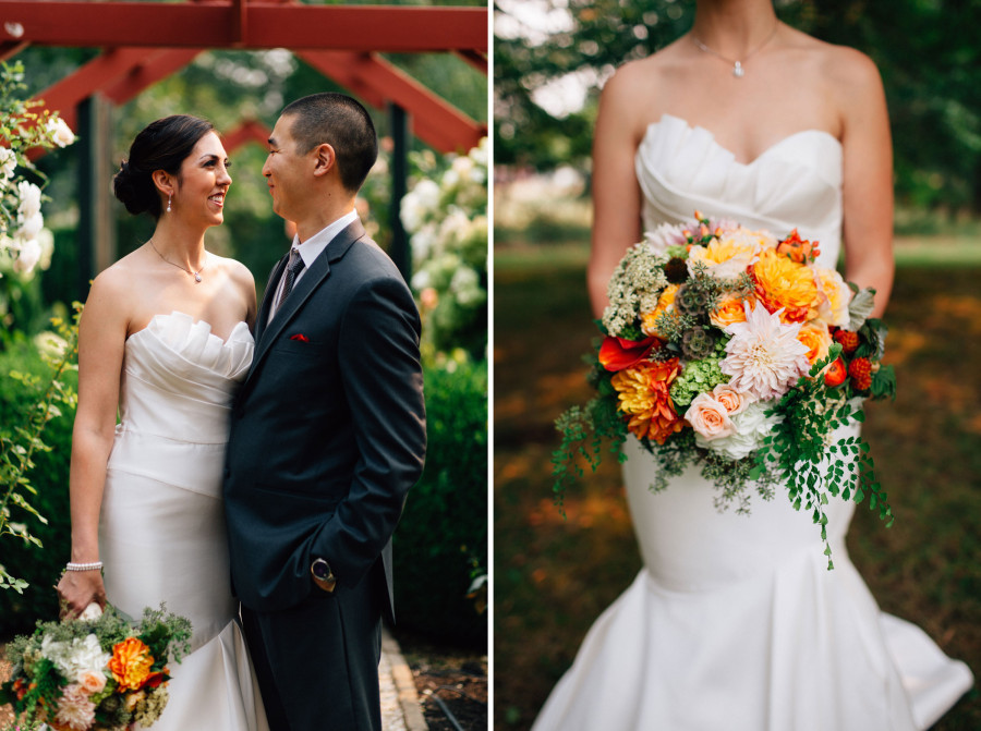 bride and groom portraits seattle